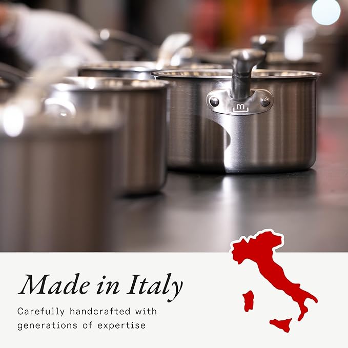 Made In Cookware - ProCoat 8" Non Stick Frying Pan (Graphite) - 5 Ply Stainless Clad Nonstick - Professional Cookware - Crafted in Italy - Induction Compatible