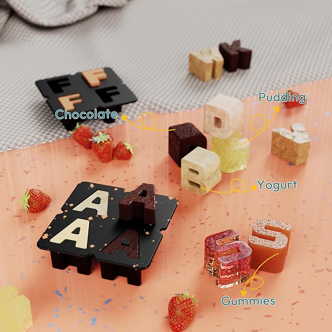Customized Letter N Ice Cube Mold -Letter Silicone Ice Mold for Custom Ice Cube Mold and Baking Chocolate and Crafting Letter Molds, Ice Cube Molds for Cocktails & Whiskey with Custom Letters