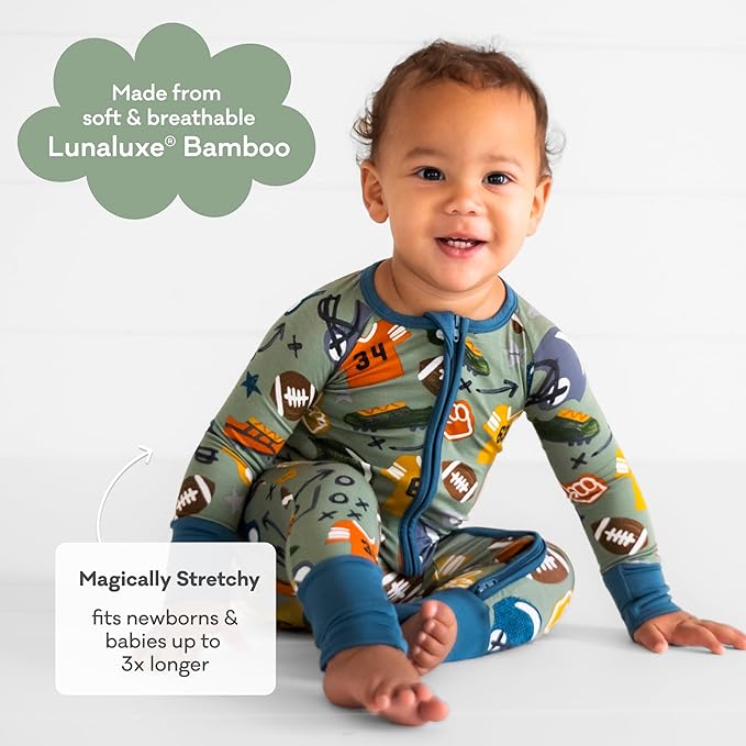 Little Sleepies Pajamas for Baby Boys & Girls, Viscose from Bamboo Baby Pajamas, Preemie & Newborn Sleepers, 2-Way Zipper PJs