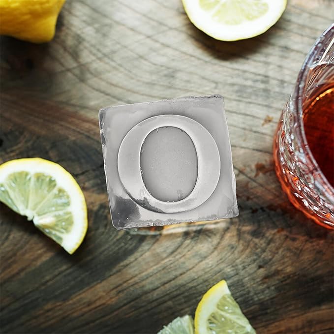 Letter O Monogram Ice Cube Mold Custom Ice Cube Mold 2 Inch Big Initials Silicone Ice Cube Tray Gifts for DAD Gifts for Him
