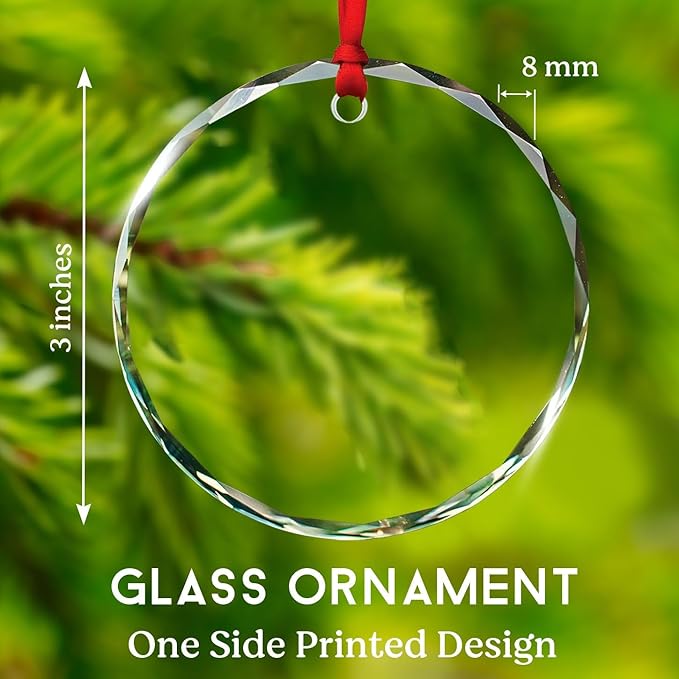 Custom Text & Name Trombone Instrument Player Glass Ornament, Trombone Christmas Ornament Gift for Instrumentalist, Personalized Trombonist Xmas Glass Ornaments, Musical Instrument Christmas Keepsake