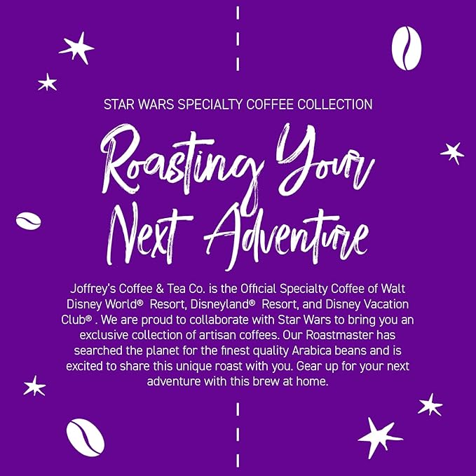 Joffrey's Coffee - STAR WARS™ Double Saber Blend, STAR WARS Licensed Coffee Collection, Artisan Dark Roast, Robust & Smooth Taste, Brew or French Press (Ground, 11oz)