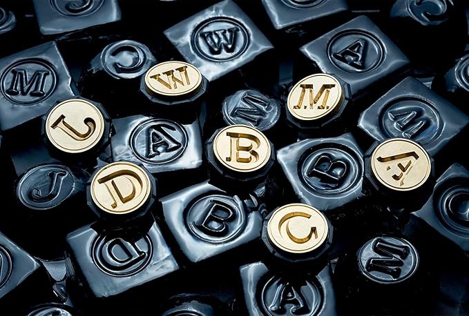 Berlinzo Ice Stamp Ring for Cube & Sphere - Custom Ice Cubes for Whiskey, Mojito Cocktails – A Letter Shaped Brass Ice Stamp a/ 3mm Depth - Black