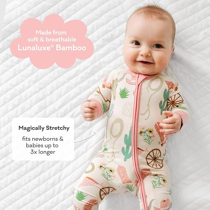 Little Sleepies Pajamas for Baby Boys & Girls, Viscose from Bamboo Baby Pajamas, Preemie & Newborn Sleepers, 2-Way Zipper PJs