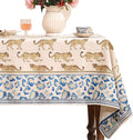 patdrea Designer Vintage Linen Long Table Cloth for Rectangle Table,Leopard Animal Pattern Soft Breathable Tablecloth,Decor Cover for Kitchen Dining,Christmas,Parties,Thanksgiving,63"x102"-from