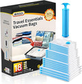 Compression Bags - Space Saver & Travel Essentials, Vacuum Seal Bags for Clothing & Luggage (18 Combo Pack)