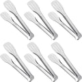 Serving Tong Kitchen Tongs,Buffet Tongs, Stainless Steel Food Tong Serving Tong,small tongs 6 Pack (7 Inch)