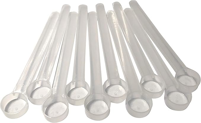 1/8 Teaspoon (0.625 mL | A Pinch) Long Handle Scoop for Measuring Coffee, Pet Food, Grains, Protein, Spices and Other Dry Goods (Pack of 10)