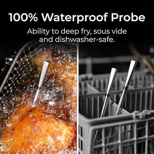 MEATER Pro: Smart Bluetooth Wireless Meat Thermometer Digital | 1000°F Heat Resistance | Long Range | Certified Accuracy | BBQ, Oven, Grill, Smoker, Air Fryer, Deep Fryer