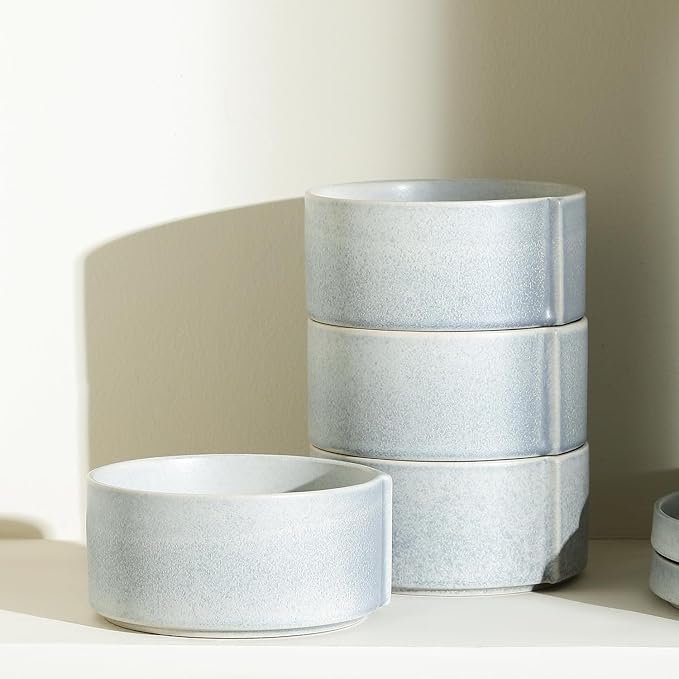 Stone Lain Bao 24-Piece Dinnerware Set Stoneware, Blue-Grey