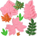 3 Pcs Maple Leaf Silicone Molds, Fern Leaf Chocolate Fondant Molds for Wedding Cake Decorations, Candy, Cookies, Dough, Resin Crafts, Plaster, Modeling Clay, Reusable Kitchen Baking Supplies