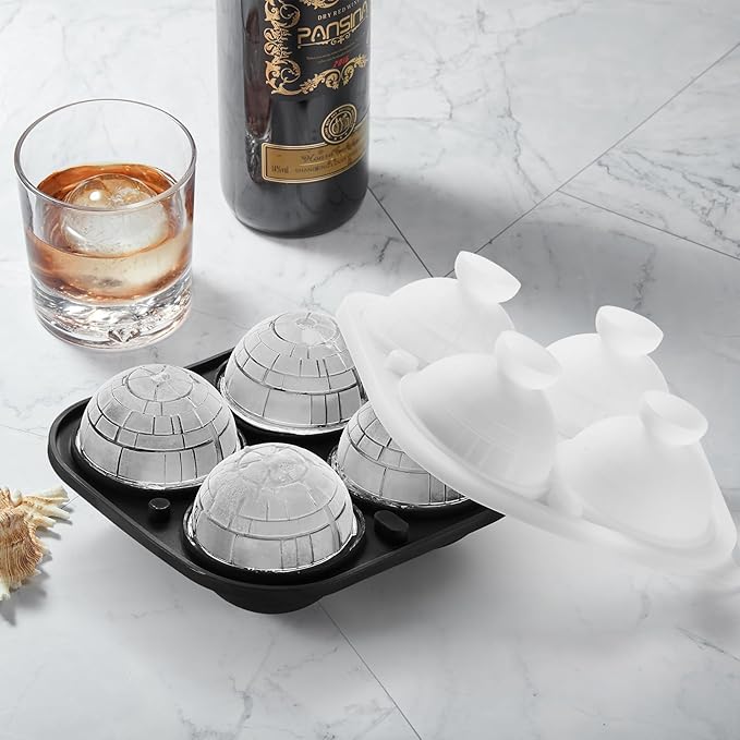 Sphere Ice Cube Molds, Sphere Gifts for Men, Fun Shapes Large Whiskey Ice Cube Mold for Cocktails, Bourbon