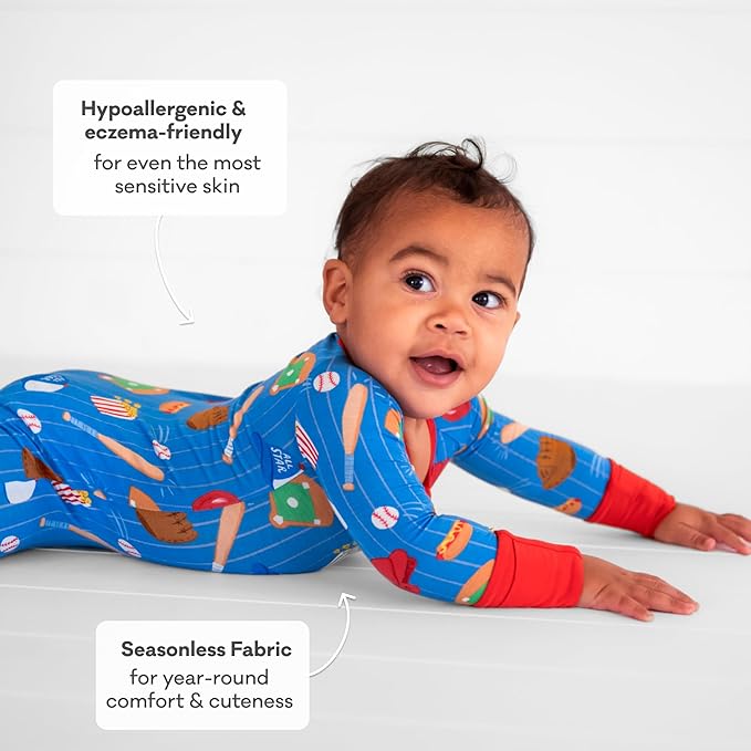 Little Sleepies Pajamas for Baby Boys & Girls, Viscose from Bamboo Baby Pajamas, Preemie & Newborn Sleepers, 2-Way Zipper PJs