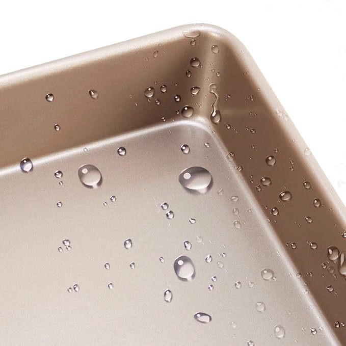 CHEFMADE Square Cake Pan, 9-Inch Bakeware Non-Stick Heavy Duty Carbon Steel Pan Deep Dish Oven Baking Mold Baking Tray Ovenware for Cakes, Bread, Pizza, Cookies