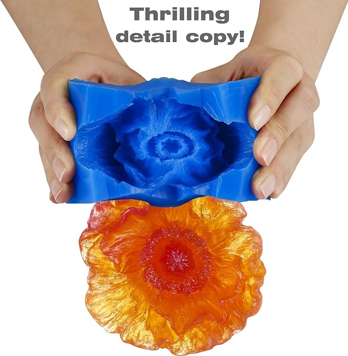 BBDINO Silicone Mold Making Kit, Liquid Silicone for Molds Making 30A Sapphire Blue, High Strength Silicon Rubber 4.4 lbs, 1:1 by Volume Ideal for Mold Casting of Resin/Jewelry/Candle/Concrete/Plaster