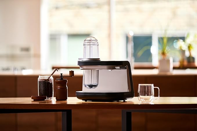 Tiger Siphonysta Brewing Coffee Maker, Programmable Single-Serve Siphon Coffee Machine, Premium Brewer, Stainless Steel-Enhanced Design, Black