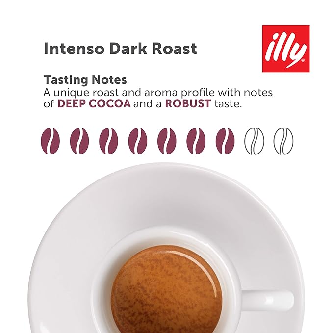 Illy Ground Moka Coffee - Intenso Bold Roast - Mild & Balanced - 100% Arabica - Pre-Ground for Moka Pot - Pressurized Packaging Sealed for Freshness - 8.8oz (Pack of 6)