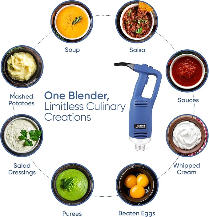 TK Commercial Immersion Blender, 750 Watt/1 HP Variable Speed Motor, 20,000 RPM X-Heavy Duty with Performance Assurance - 22"