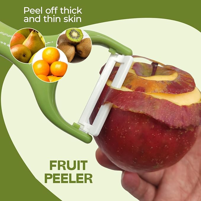 Trez Treamer 6-Pack Vegetable Peelers for Kitchen，Y Ceramic Peeler Safe Potato Peeler Set for Apple Veggie Carrot Fruit Zucchini Cucumber Peelers Bulk with Non-Slip Handle (Y)
