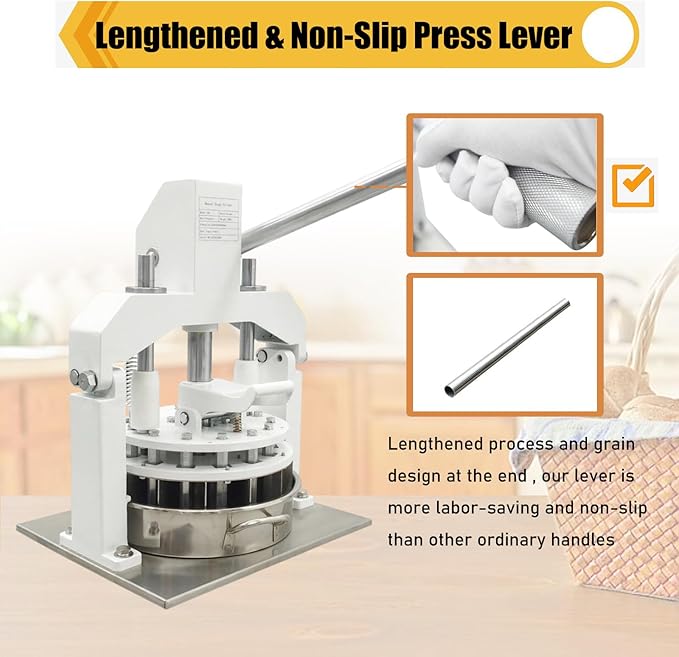 Table Top Dough Dividing Machine Manual Dough Divider 12PCS Dough Cutter Commercial Dough Dividing Machine Dough Baking Divider, 3.17oz-16.93oz, 12PCS
