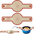 Silicone Bread Sling for Dutch Oven Liner, 2 Pack Non-Stick, Easy Clean Reusable Silicone Baking Mat with Long Handles, Easy to Transfer Sourdough Bread, Red