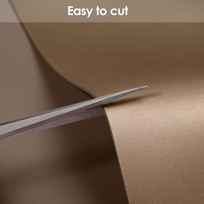 Leather Table Cover,1.8mm Thick,12x96 Inch Desk Cover,Dresser Cover Top,Dresser Protector Top,Dresser Cover,End Table Cover.(Mud Color+Champagne Gold,12x96)