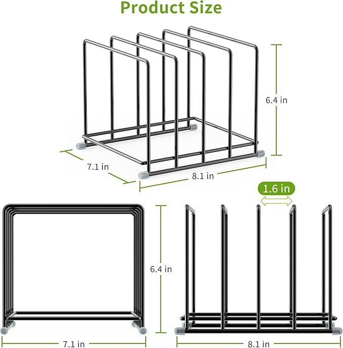 Cutting Board Organizer-1.6in Wide Kitchen Cutting Board Holder Stand for Pan,Baking Sheets,Cookie Sheets with 4 Slots,Baking Sheet Oragnizer(1PC-Large)