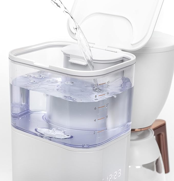 Café Specialty Drip Coffee Maker | 10-Cup Glass Carafe | WiFi Enabled Voice-to-Brew Technology | Smart Home Kitchen Essentials | SCA Certified, Barista-Quality Brew | Matte White (Renewed)