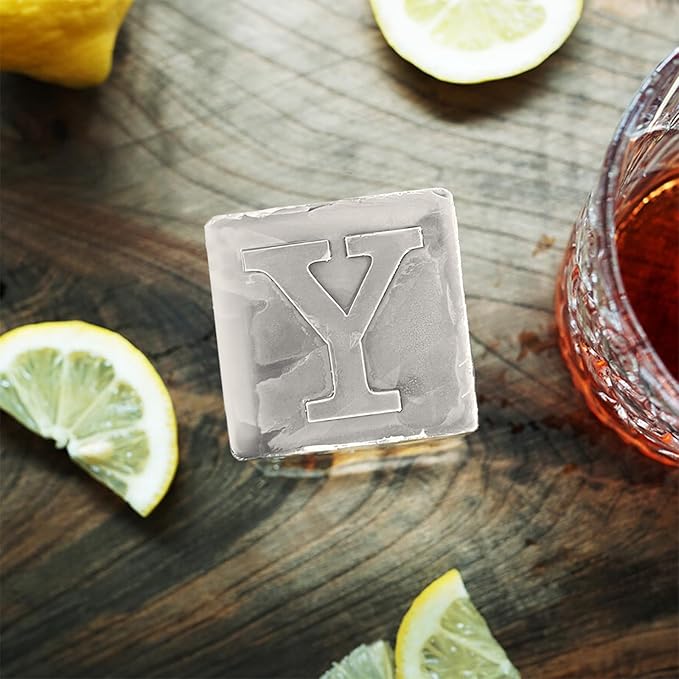 Letter Y Monogram Ice Cube Mold Custom Ice Cube Mold 2 Inch Big Initials Silicone Ice Cube Tray Gifts for DAD Gifts for Him