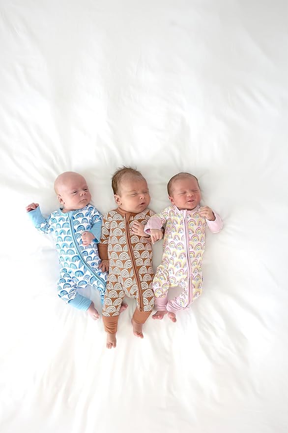 Little Sleepies Pajamas for Baby Boys & Girls, Viscose from Bamboo Baby Pajamas, Preemie & Newborn Sleepers, 2-Way Zipper PJs