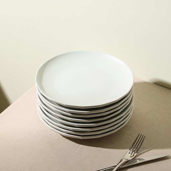 Stone Lain Rio 4-Piece Salad Plate Set Stoneware, Beige