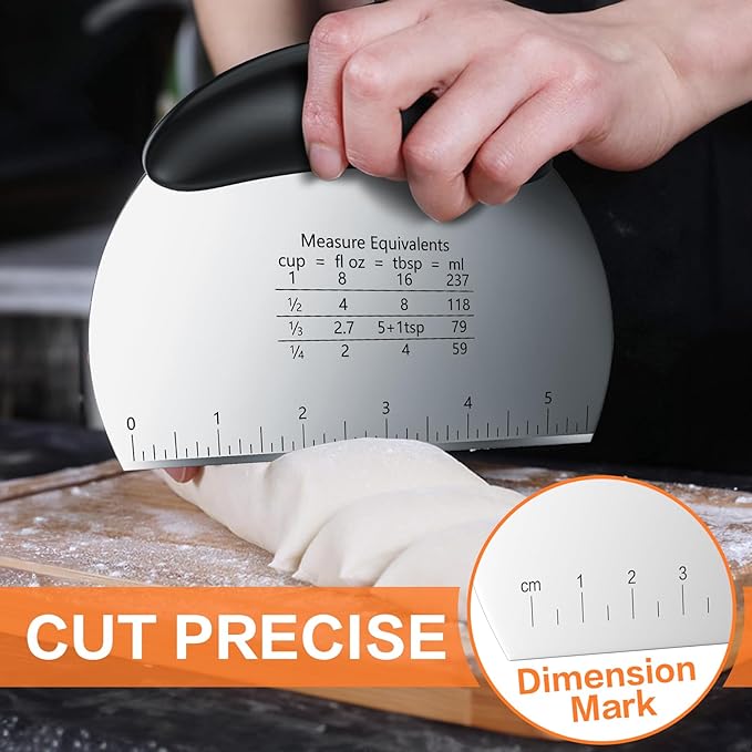 Pastry Cutter, Biscuit Cutter, Dough Scraper, Bread Lame, Stainless Steel Pastry Blender Set, Dough Cutter Biscuit Cutter Sourdough Bread Scoring Tool Dough Blender Tools & Pastry Utensils (5 Pcs/Set)