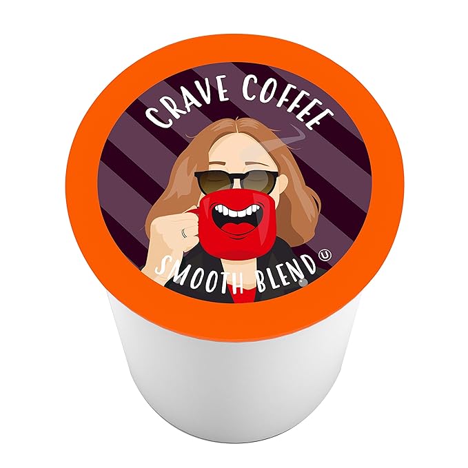 Crave Beverages Beverage Smooth Blend - Colombian, Medium Roast Coffee Pods, for Keurig K Cup Brewers, 40 Count
