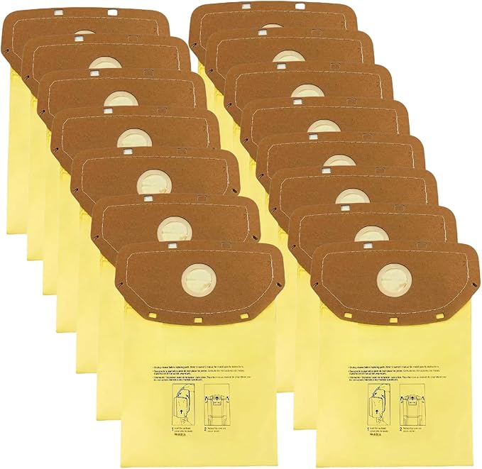 15 Pack AH10232 Sealed Collar Vacuum Bags for Hoover Commercial MPWR 40V Cordless Backpack Vacuum CH93619, CH93600 | Type CB1 Replacement Filter Bag with Leak-Proof Design
