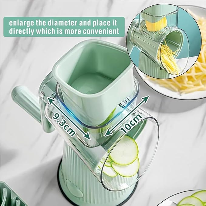 5 in 1 Food Chopper, Multifunction 5 in 1 Chopper Vegetable Cutter Slicer, 5 in 1 Rotary Cheese Grater Vegetable Slicer,Easy to Clean Kitchen Gadgets with Storage Box