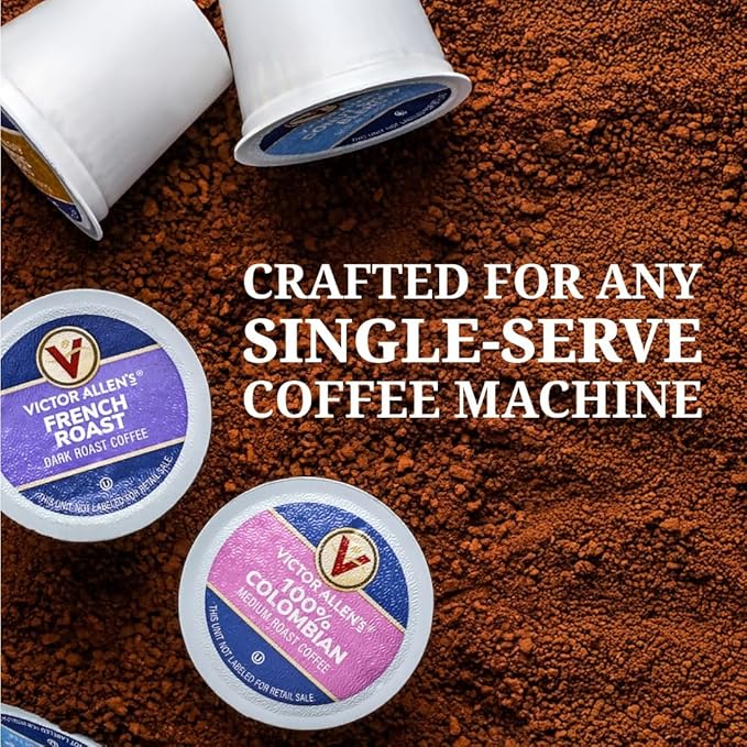 Victor Allen's Coffee Peppermint Bark Flavored, Medium Roast, 32 Count, Single Serve Coffee Pods for Keurig K-Cup Brewers