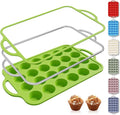 24 Cups Silicone Muffin Pan with Metal Reinforced Frame Cupcake Tray Egg Mold Great Grandma Christmas Xmas Birthday Mother Gifts Ideas Grandmother Gigi Granny Nana Glamma Mawmaw Yaya AAbuelita Mamaw