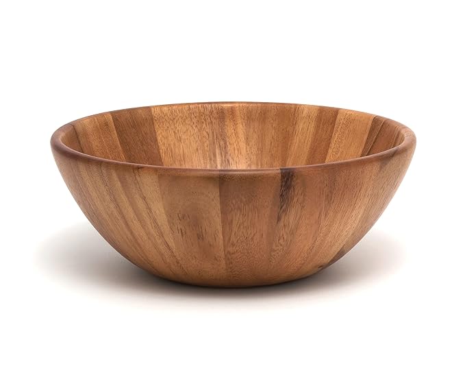 Lipper International Acacia Round Flair Bowl
