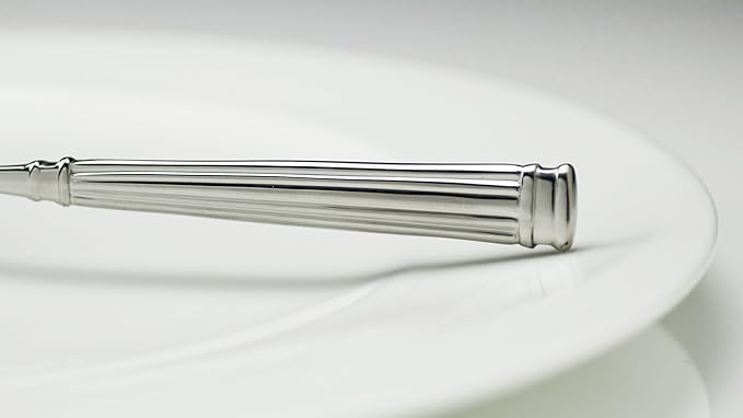 Fortessa Doria 18/10 Stainless Steel Flatware Serving Spoon, 9-Inch,Silver