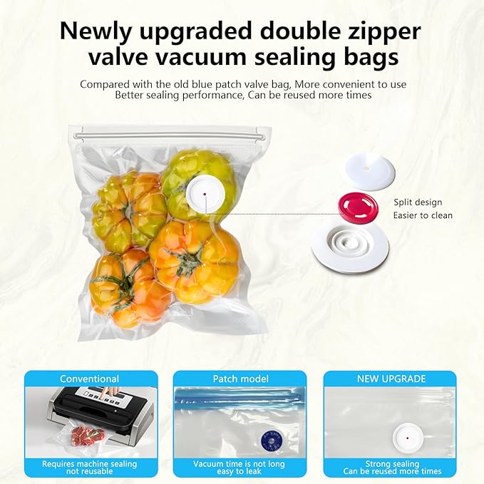 Vacuum Sealer, vacuum sealer for food, handheld vacuum sealer(Vacuum Sealers+ 20 reusable vacuum seal bags)