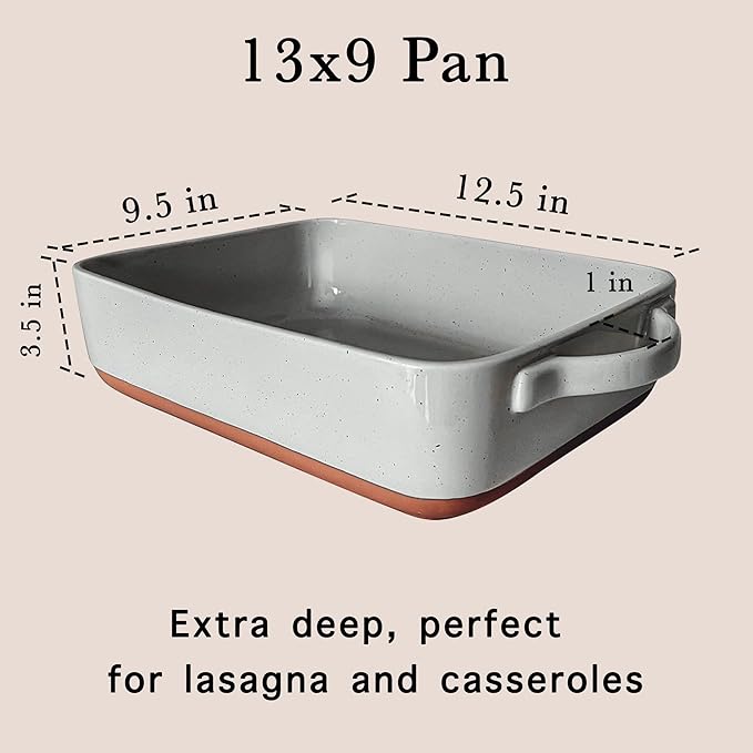 Mora 9x13in Deep Porcelain Baking Dish - Oven to Table, Freezer Safe