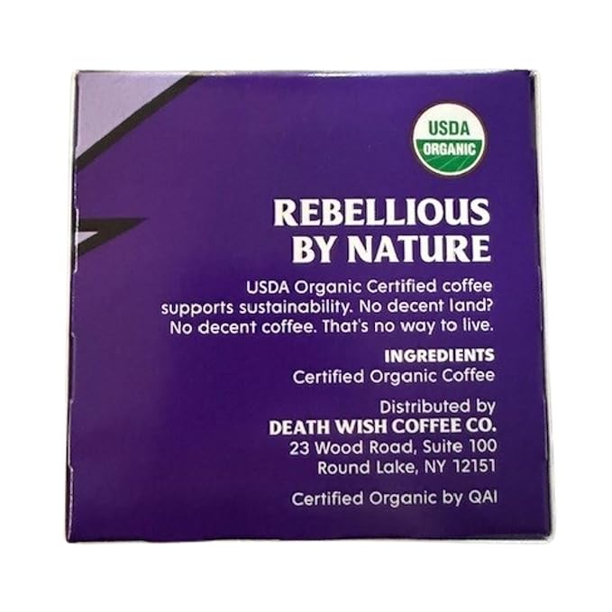 Death Wish Coffee, Espresso Roast Single Serve Coffee Pods - Fair Trade and Organic (10 Count)