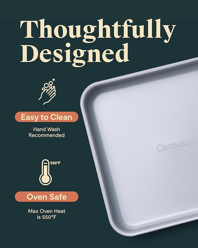 Caraway Non-Stick Ceramic 9” Square Pan - Naturally Slick Ceramic Coating - Non-Toxic, PTFE & PFOA Free - Perfect for Brownies, Lemon Bars, Cakes, & More - Marigold