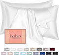 Mulberry Silk Pillow Cases 2 Pack Standard Size 20x26 Inches with Hidden Zipper, Ultra Smooth and Soft Breathable Cooling Silk Satin Pillowcase Set of 2, Better for Hair and Skin, Gifts for Women Men