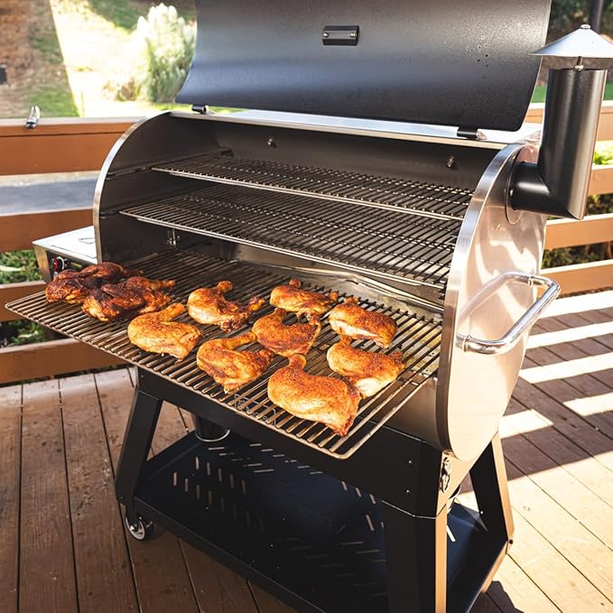 recteq Pellet Grill Smoker - Flagship 1600, Wood Pellet Smoker, BBQ, Wi-Fi Smart Grill, 1600 Sq. In. Cook Space, 40 lbs Hopper, Grilling Basics Bundle