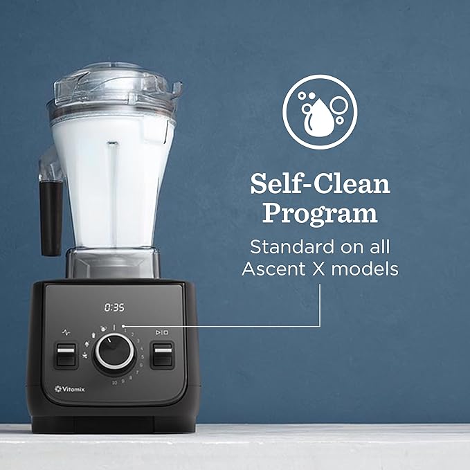 Vitamix Ascent Series X2 Blender with Three Blending Programs, Self-Cleaning Program, Professional-Grade Blender for Smoothies, Soups and More, Stainless-Steel Blades, 48 Oz Container, Shadow Black