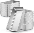 LIANYU Bread Loaf Pans Set of 12, 9x5 Inch Stainless Steel Bread Baking Pans for Homemade Sourdough, Sandwich, Meatloaf, Easy Release & Dishwasher Safe