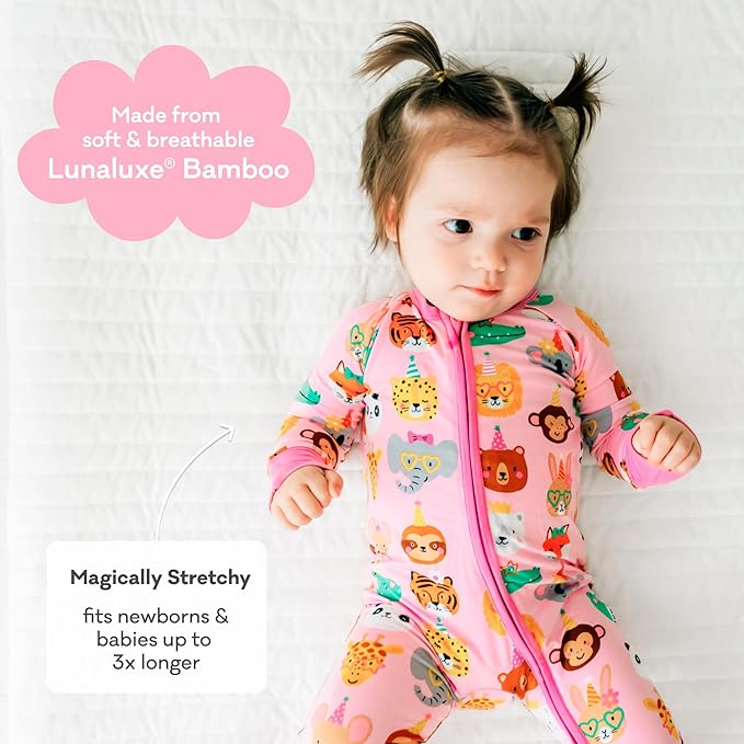 Little Sleepies Pajamas for Baby Boys & Girls, Viscose from Bamboo Baby Pajamas, Preemie & Newborn Sleepers, 2-Way Zipper PJs