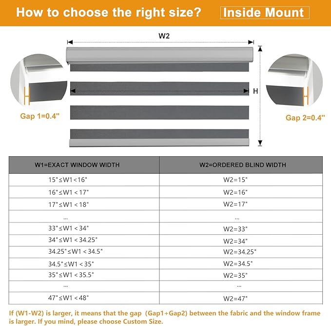 Persilux Cordless Zebra Blinds for Indoor Windows, Free-Stop Zebra Blinds Cordless, Light Filtering Sheer Shades Dual Layer for Day and Night, Zebra Roller Shades for Home (34.5" W X 64" H, Grey)