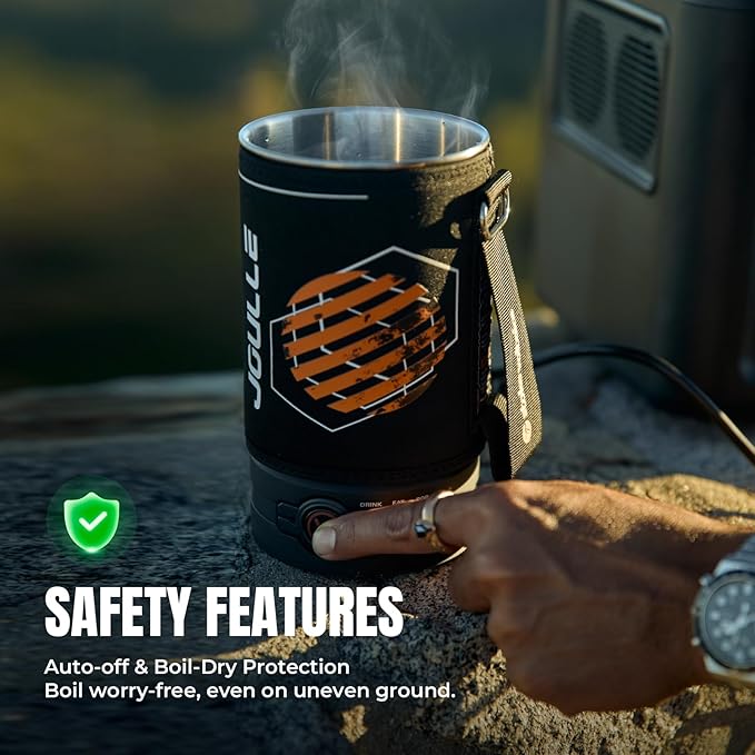 Electric Kettle, 120V Portable Water Boiler for Coffee & Tea, 304 Stainless Steel Mini Tea Kettle, 500W Fast Boiling Water with Auto Shut-Off, Camping & Travel Essentials